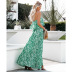 women s sleeveless wrapped chest printed split dress nihaostyles clothing wholesale NSSA71903