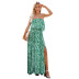 women s sleeveless wrapped chest printed split dress nihaostyles clothing wholesale NSSA71903