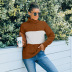 women s striped loose high collar warm knitted sweater nihaostyles clothing wholesale NSSA71910