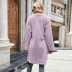 women s loose double-faced fleece long-sleeved bandage jacket nihaostyles clothing wholesale NSLM71975