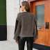 round neck loose double-sided velvet color matching pullover sweater nihaostyles clothing wholesale NSLM71976