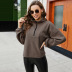 women s polar fleece solid color long-sleeved pullover sweater nihaostyles clothing wholesale NSLM71977