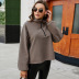 women s polar fleece solid color long-sleeved pullover sweater nihaostyles clothing wholesale NSLM71977
