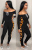 leopard print stitching strappy jumpsuit Nihaostyles wholesale clothing vendor NSAB72037