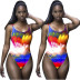 Digital Printed Bikini Swimsuit NSAB72042