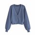 women‘s V-neck knitted cardigan sweater nihaostyles clothing wholesale NSAM72054