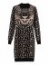 women s round neck slim knit jacquard long sleeve dress nihaostyles clothing wholesale NSAM72056