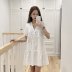 women s layered decoration white skirt dress nihaostyles clothing wholesale NSAM72078