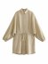 women s retro check waist belted shirt dress nihaostyles clothing wholesale NSAM72086