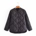 women‘s black gourd-shaped single-breasted loose coat nihaostyles clothing wholesale NSAM72088