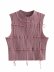 irregular stitching tassel cropped knitted vest nihaostyles clothing wholesale NSAM72093