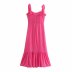 black shoulder strap mid-length sling dress nihaostyles clothing wholesale NSAM72104