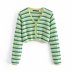 women s striped V-neck contrast color knitted sweater nihaostyles clothing wholesale NSAM72128