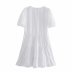 women s V-neck solid color short-sleeved dress nihaostyles clothing wholesale NSAM72142