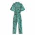zipper decoration printed jumpsuit nihaostyles clothing wholesale NSAM72145