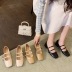 fashion double straps square toe shoes Nihaostyles wholesale clothing vendor NSCA72157