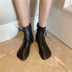 fashion lace up thick heel short boots Nihaostyles wholesale clothing vendor NSCA72163