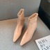 mid-heel thin elastic back zipper short boots Nihaostyles wholesale clothing vendor NSCA72173