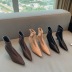 mid-heel thin elastic back zipper short boots Nihaostyles wholesale clothing vendor NSCA72173