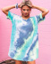 new loose round neck pullover tie-dye printing loose dress Nihaostyles wholesale clothing vendor NSJRM72210