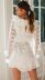 v-neck lace long-sleeved dress Nihaostyles wholesale clothing vendor NSJRM72218