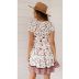 v-neck hollow short-sleeved bohemian printed dress Nihaostyles wholesale clothing vendor NSJRM72245