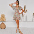 sexy v-neck short-sleeved floral print dress Nihaostyles wholesale clothing vendor NSJRM72246