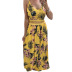 women s sling lace slim printed long dress nihaostyles clothing wholesale NSHYG72250