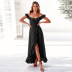 women s ruffled backless dress nihaostyles clothing wholesale NSHYG72253