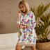 women s casual sweater loose long-sleeved hooded printing dress nihaostyles clothing wholesale NSHYG72263