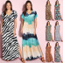 women s Loose lazy V-neck printed dress nihaostyles clothing wholesale NSHYG72282