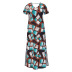 women s Loose lazy V-neck printed dress nihaostyles clothing wholesale NSHYG72282