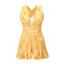 sexy floral color horn short jumpsuit Nihaostyles wholesale clothing vendor NSHYG72299