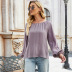 flat-neck off-shoulder long-sleeved bottoming top Nihaostyles wholesale clothing vendor NSLM72307