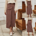 fashion solid color waist simple skirt Nihaostyles wholesale clothing vendor NSLM72313