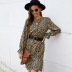 leopard print long-sleeved dress Nihaostyles wholesale clothing vendor NSKA72318
