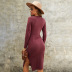 V-neck bag hip dress Nihaostyles wholesale clothing vendor NSKA72320