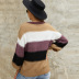 V-neck stitching elegant sweater Nihaostyles wholesale clothing vendor NSKA72321
