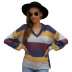 long-sleeved stitching sweater Nihaostyles wholesale clothing vendor NSKA72324