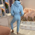 fashion hooded sports training suit two-piece set Nihaostyles wholesale clothing vendor NSMUZ72384