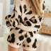 leopard print long-sleeved sweater shorts set Nihaostyles wholesale clothing vendor NSMUZ72402