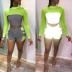 reflective umbilical vest shorts set Nihaostyles wholesale clothing vendor NSMUZ72412