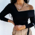fashion sexy strapless long-sleeved top Nihaostyles wholesale clothing vendor NSSUO72671