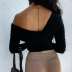 fashion sexy strapless long-sleeved top Nihaostyles wholesale clothing vendor NSSUO72671