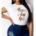 women s Retro style love English print short-sleeved T-shirt nihaostyles clothing wholesale NSYAY73753