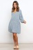 women’s loose v-neck elastic sleeves printed dress nihaostyles clothing wholesale NSJRM72421