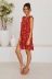 women s sleeveless V-neck ruffle dress nihaostyles clothing wholesale NSJRM72427