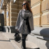 women s houndstooth woolen loose tie cloak coat nihaostyles clothing wholesale NSXPF72443