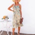 women s flower print ruffled sling mid-length dress nihaostyles clothing wholesale NSXPF72457