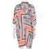 women‘s loose geometric pattern three-quarter sleeve dress nihaostyles clothing wholesale NSXPF72472